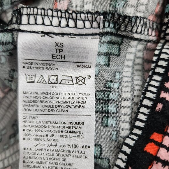 Old Navy Dress Women's Extra Small Tank Keyhole Racerback Mini Multi Color Print - Picture 9 of 9